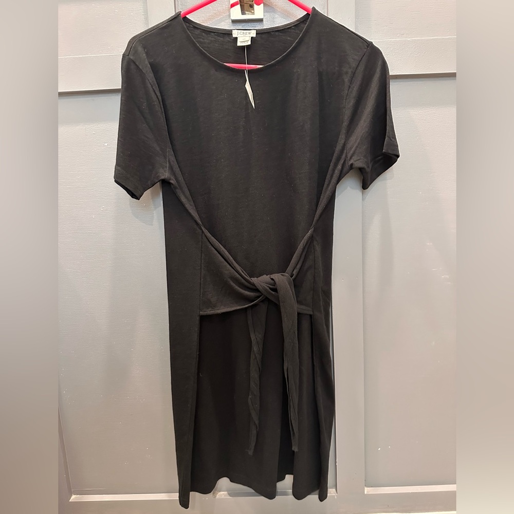 J. Crew Black Dress with Tie Detail